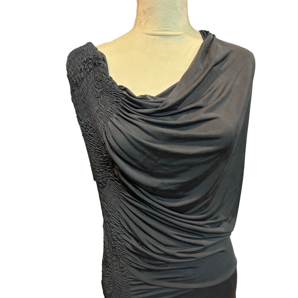 All Saints Black Spitalfields Cocktail Midi Dress Size 6 - Picture 7 of 14